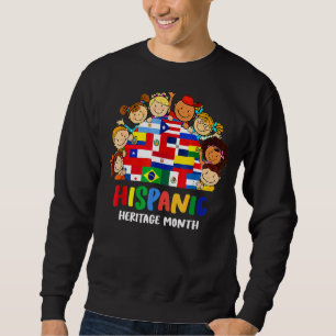 Hispanic Heritage Month Kids Boy Girl All Countrie Sweatshirt