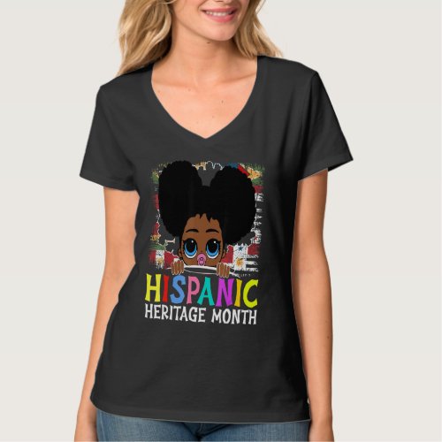 Hispanic Heritage Month Latina Girls Latino Countr T_Shirt