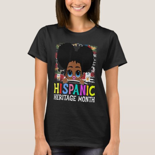 Hispanic Heritage Month Latina Girls Latino Countr T_Shirt