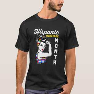 Hispanic Heritage Month Latina Women Girls Country T-Shirt