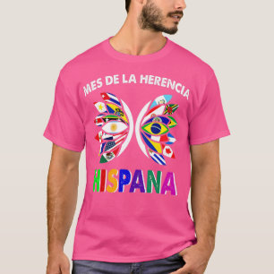 Hispanic Heritage Month Latino All Countries Flags T-Shirt
