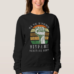 Hispanic Heritage Month Latino Countries Flag Retr Sweatshirt