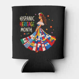 Hispanic Heritage Month Latino Countries Flags Can Cooler