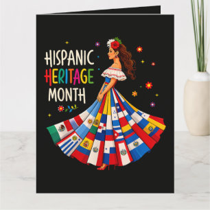 Hispanic Heritage Month Latino Countries Flags Card