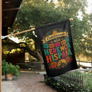 Hispanic Heritage Month Latino Culture Celebration House Flag