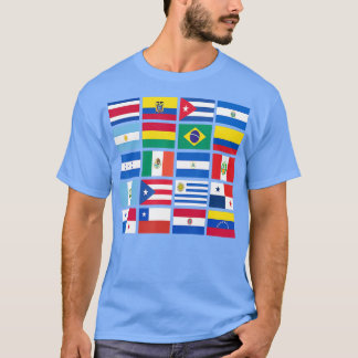 Hispanic Heritage Month Latino Flag all Countries  T-Shirt