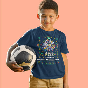 Hispanic Heritage Month Latino Flags sunflower De T-Shirt