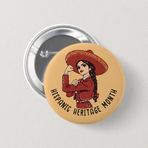 Hispanic Heritage Month Mariachi Button