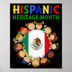 Hispanic Heritage Month Mexico Kids Boys Girls Poster