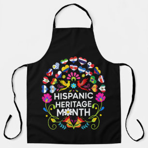 Hispanic Heritage Month National Latino Countries Apron