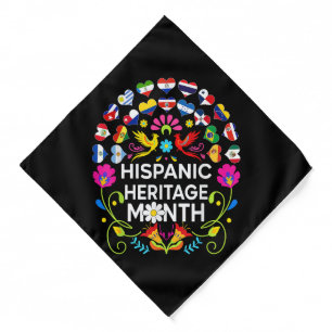 Hispanic Heritage Month National Latino Countries Bandana