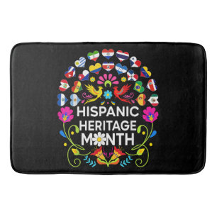 Hispanic Heritage Month National Latino Countries Bath Mat