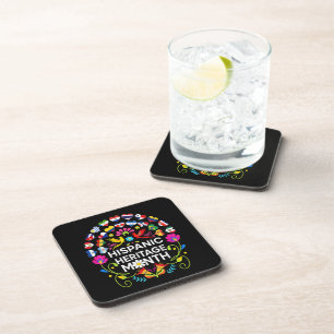 Hispanic Heritage Month National Latino Countries Beverage Coaster