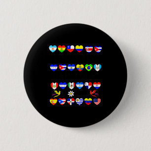 Hispanic Heritage Month National Latino Countries Button