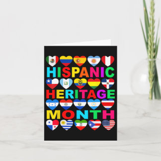 Hispanic Heritage Month National Latino Countries  Card