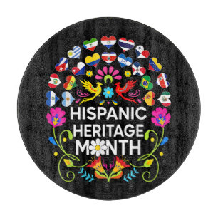 Hispanic Heritage Month National Latino Countries Cutting Board