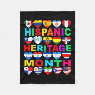 Hispanic Heritage Month National Latino Countries  Fleece Blanket