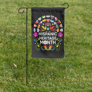 Hispanic Heritage Month National Latino Countries Garden Flag