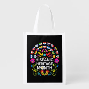 Hispanic Heritage Month National Latino Countries Grocery Bag