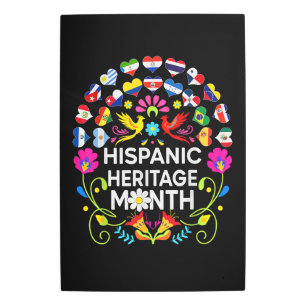 Hispanic Heritage Month National Latino Countries Metal Print