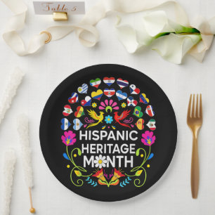 Hispanic Heritage Month National Latino Countries Paper Plates
