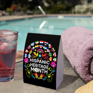 Hispanic Heritage Month National Latino Countries Paper Table Tent