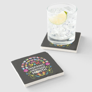 Hispanic Heritage Month National Latino Countries Stone Coaster
