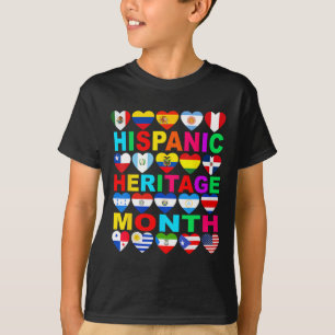 Hispanic Heritage Month National Latino Countries T-Shirt
