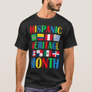 Hispanic Heritage Month National Latino Countries  T-Shirt