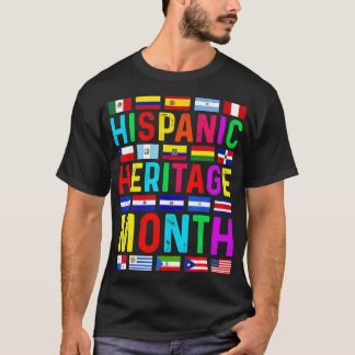 Hispanic Heritage Month National Latino Countries T-Shirt