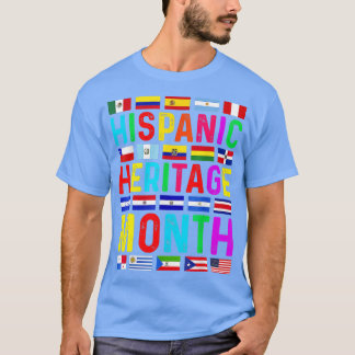Hispanic Heritage Month National Latino Countries T-Shirt