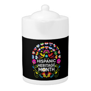 Hispanic Heritage Month National Latino Countries Teapot