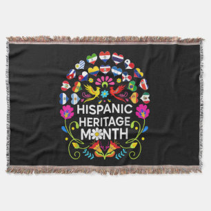 Hispanic Heritage Month National Latino Countries Throw Blanket