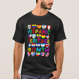Hispanic Heritage Month National Latino Flags Coun T-Shirt