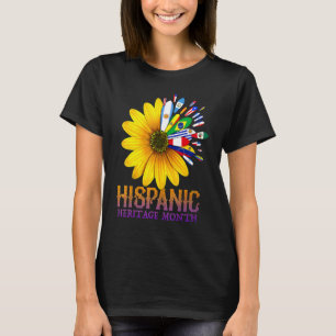 Hispanic Heritage Month National Latino Pretty Flo T-Shirt