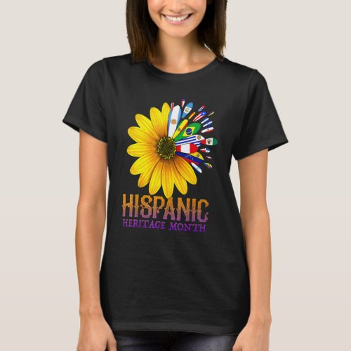 Hispanic Heritage Month National Latino Pretty Flo T_Shirt
