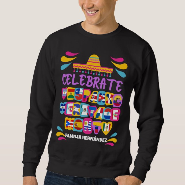 HISPANIC HERITAGE MONTH Personalized Family Sweatshirt (Front)