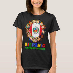 Hispanic Heritage Month Peru Kids Boys Girls T-Shirt