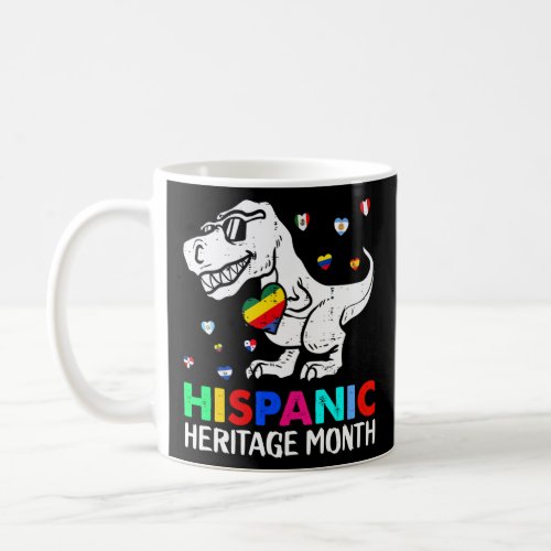 Hispanic Heritage Month Proud Latino Dinosaur Men  Coffee Mug