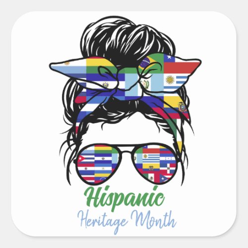 Hispanic Heritage Month  Square Sticker