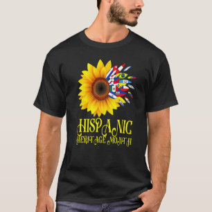Hispanic Heritage Month Sunflower Hispanic Latino  T-Shirt