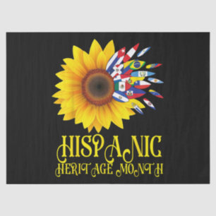 Hispanic Heritage Month Sunflower Latino Americans Tissue Paper