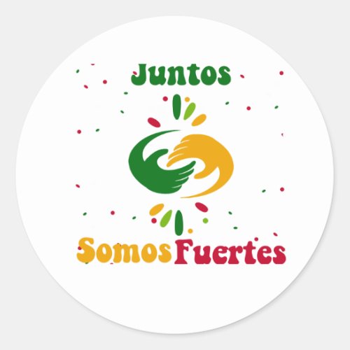 Hispanic Heritage Month together We Are Strong Classic Round Sticker