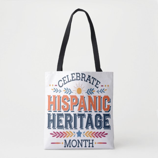Hispanic heritage month tote bag (Front)