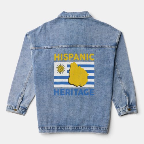 Hispanic Heritage Month Uruguayan Flag Uruguay  Denim Jacket