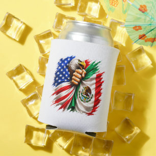 Hispanic Heritage Month USA Mexico Flag Can Cooler