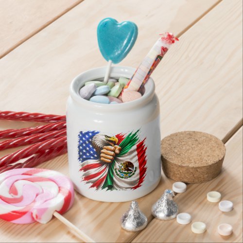 Hispanic Heritage Month USA Mexico Flag Candy Jar