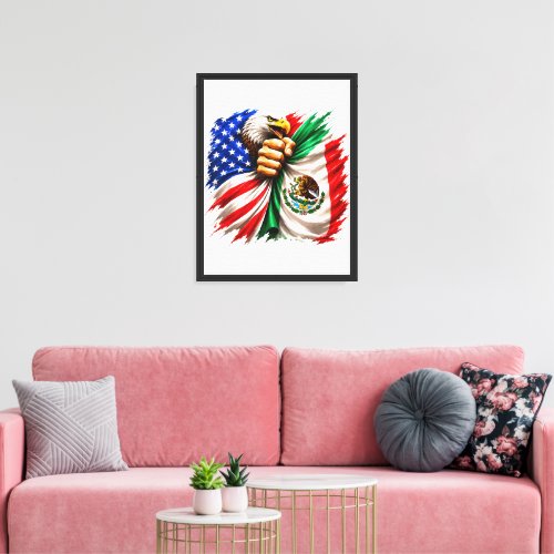 Hispanic Heritage Month USA Mexico Flag Canvas Print