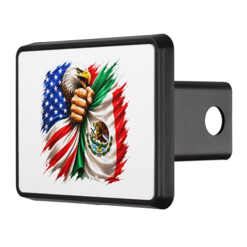 Hispanic Heritage Month USA Mexico Flag Hitch Cover