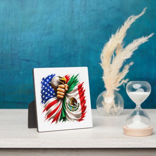 Hispanic Heritage Month USA Mexico Flag Plaque